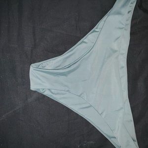 green/gray thong bikini bottoms